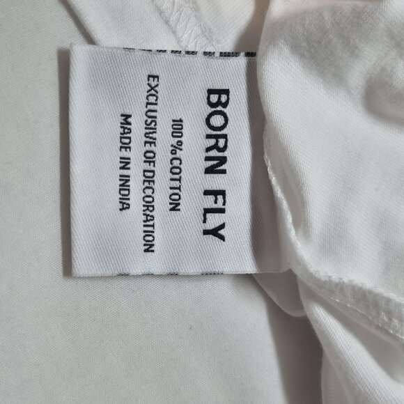 Born Fly Men's Fly 'N Free White Graphic Print T-Shirt Size XL (45) - Picture 4 of 10
